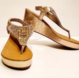 TOP Moda Jeweled Wedges